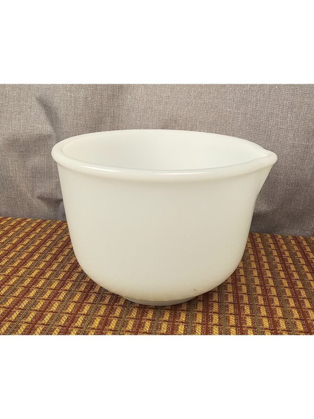 Glasbake 20 White Mixing Bowl For Sunbeam 7" Diameter 4.5" Tall Made In USA Vint